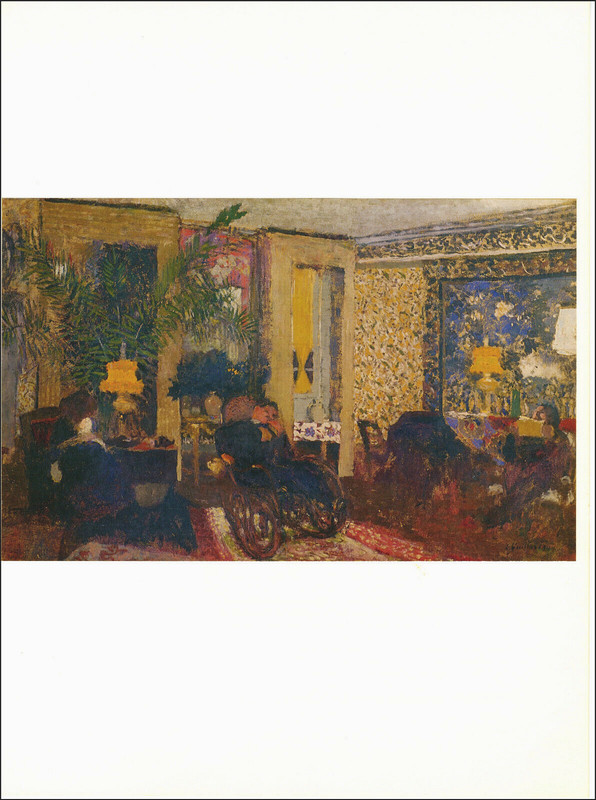 1968 Vintage Print Plate Edouard Vuillard Painting Room with Three Lamps