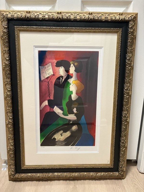 Linda Le Kinff Paula Carla Tomy Signed Ltd Ed Serigraph Print Framed 466/495