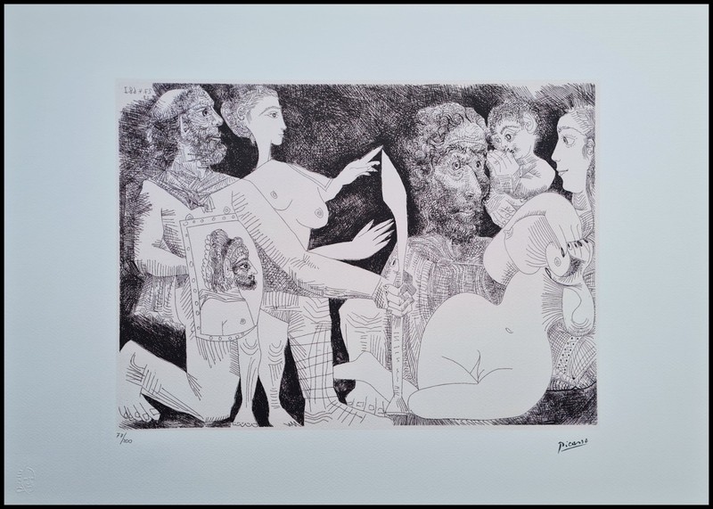 Pablo Picasso Mythological Scene Signed Lithograph Limited 77/200, 70 x 50 cm
