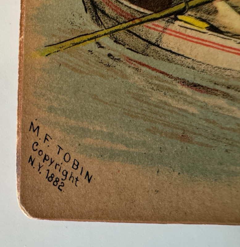 1882 Art Lithograph Print Scenes in the Sunny South "By and By..." boat MF Tobin gallery
