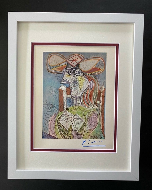 PABLO PICASSO 1948 FRAMED SIGNED ART PRINT CLASSIC MODERN WALL DISPLAY