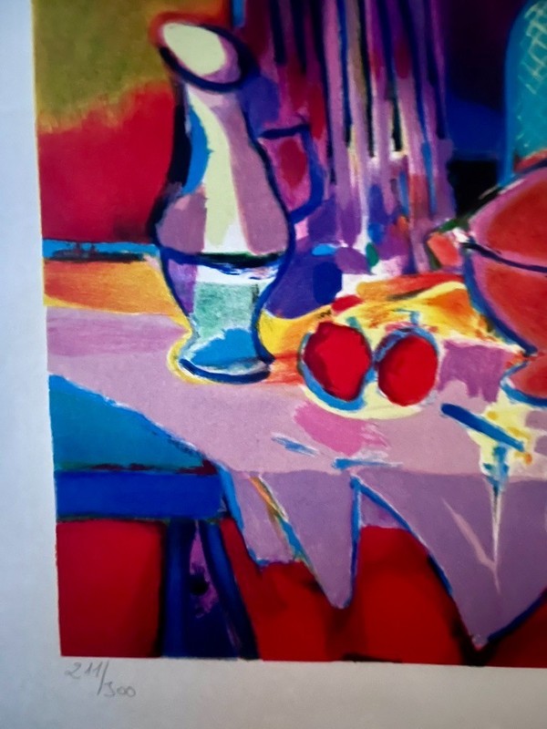 Marcel Mouly Hand Signed 2001 Lithograph "Nature Morte" 211/300-COA Park West gallery