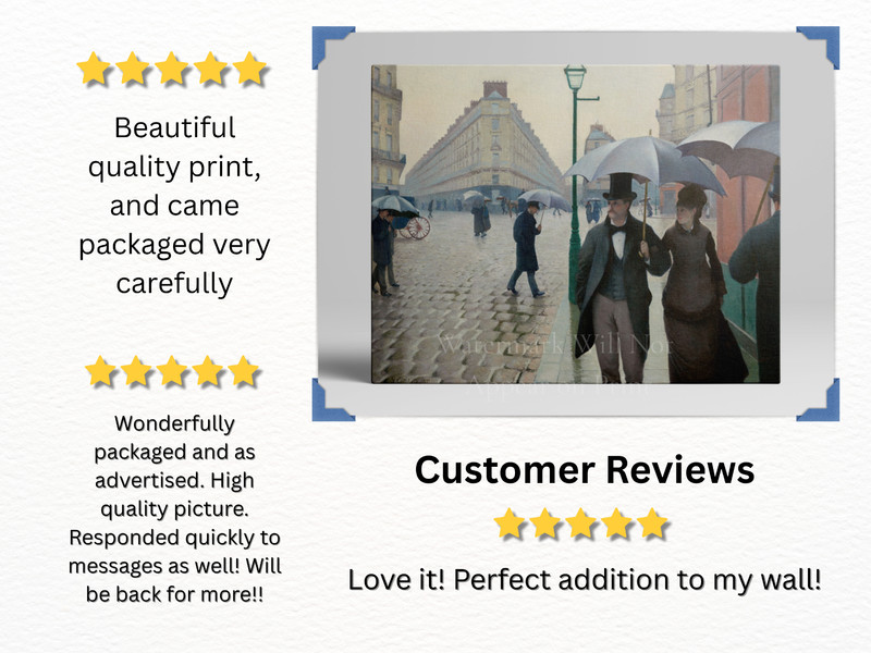 Paris Street; Rainy Day – Gustave Caillebotte Framed Wrap Giclee Canvas Print gallery