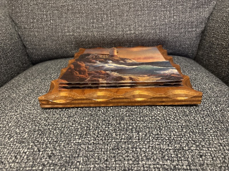 JJ Himsworth 3D Lighthouse Fine Art Mounted on Oak Seaside Nautical gallery