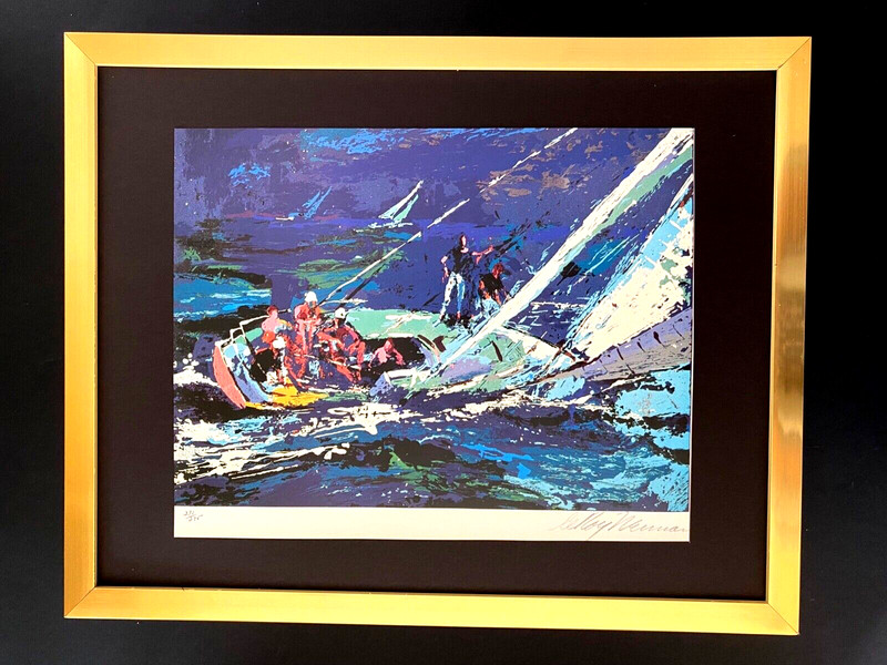 LEROY NEIMAN + SAILING + CIRCA 1990’S + SIGNED PRINT FRAMED + BUY NOW