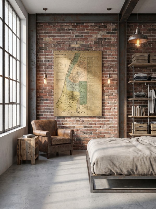 Vintage Maps - Journeys of Jesus - Art Print on Paper or Canvas gallery