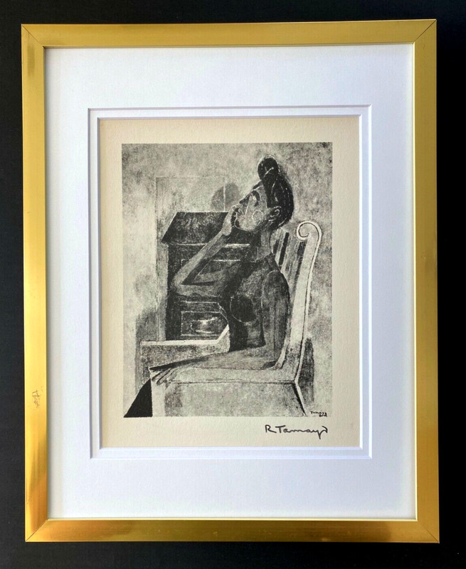 RUFINO TAMAYO 1947 BEAUTIFUL SIGNED PRINT MATTED 11 X 14 + LIST $695
