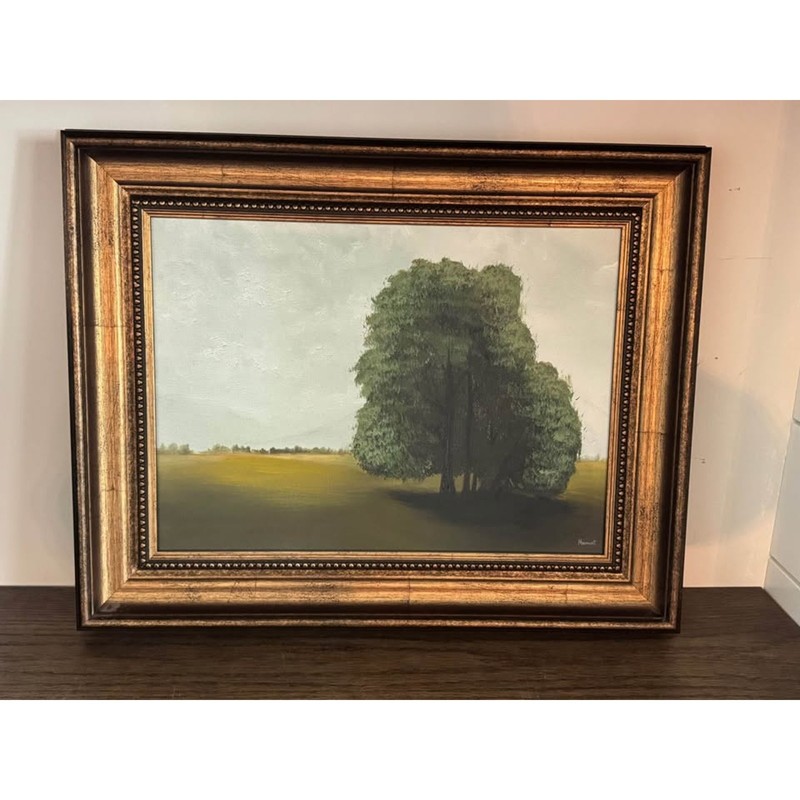 Tree Landscape Cavas Art Print Wall Decor Picture Gold Frame