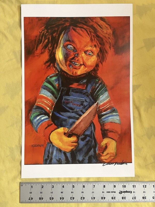 2014 Chris Kuchta Chucky Childs Play Licensed Reprint Photo Signed 17×11