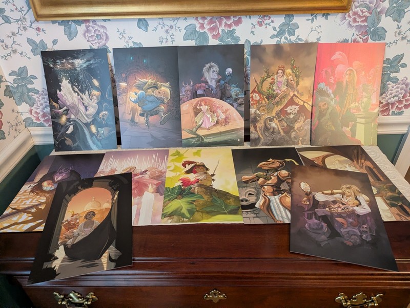 Jim Henson Labyrinth Kickstarter set of 12 framable prints 7×11 inches