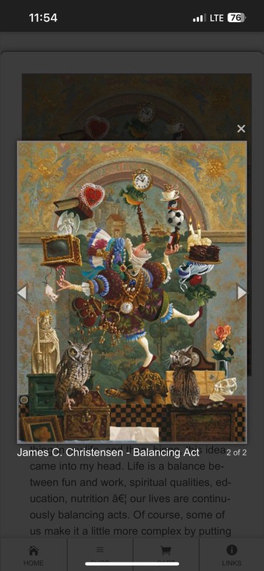 James Christensen Balancing Act 1995 Lithograph Signed 754/3000