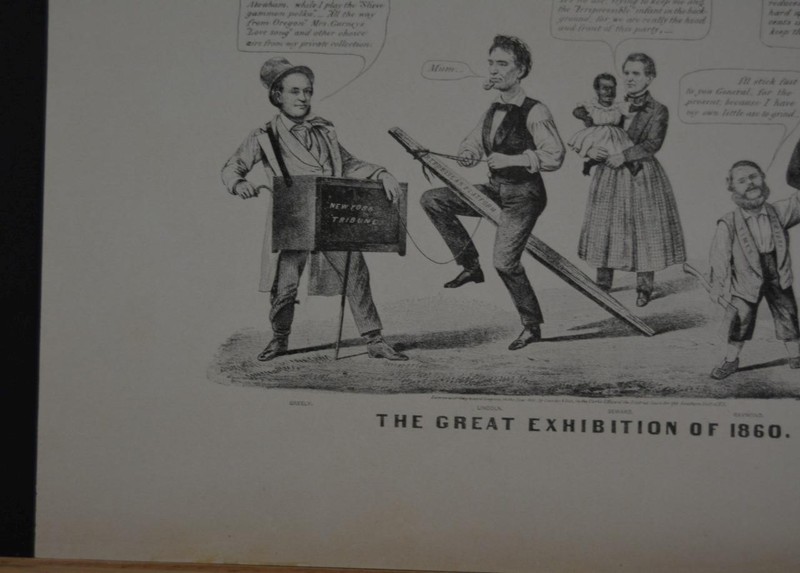 Antique Civil War Art Political Cartoon Abraham Lincoln Election 1860 1918 gallery