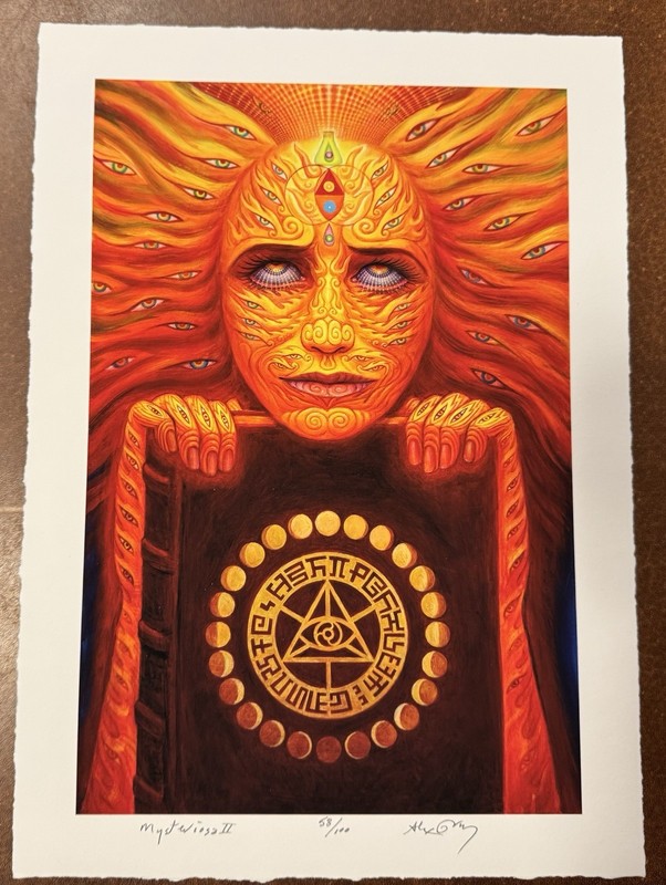 Alex Grey Art Print Mysteriosa II Artist Muse Poster S/# of Only 100 w/ COA