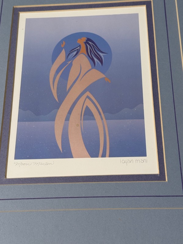 Ioyan Mani Maxine Noel Moon Maiden Framed Print Indigenous Art 13.5 x 17 gallery