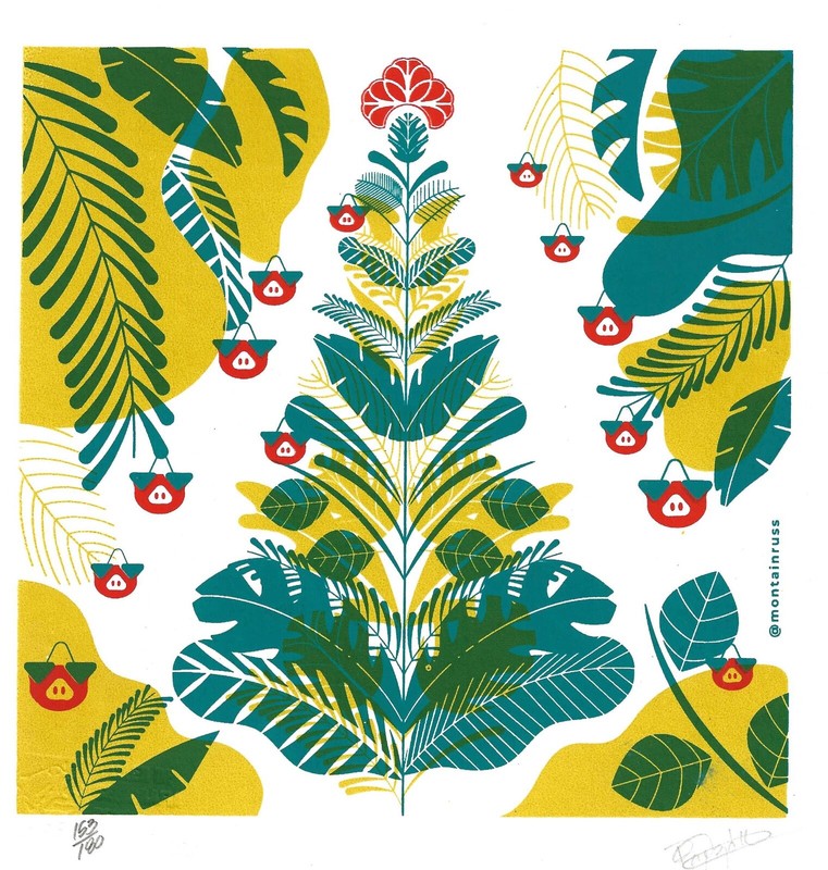  Serigraphy Postcard Serigraphy 153/180 Signed.  8″x 7.9” 20.3 x 20 cm Cuban Art