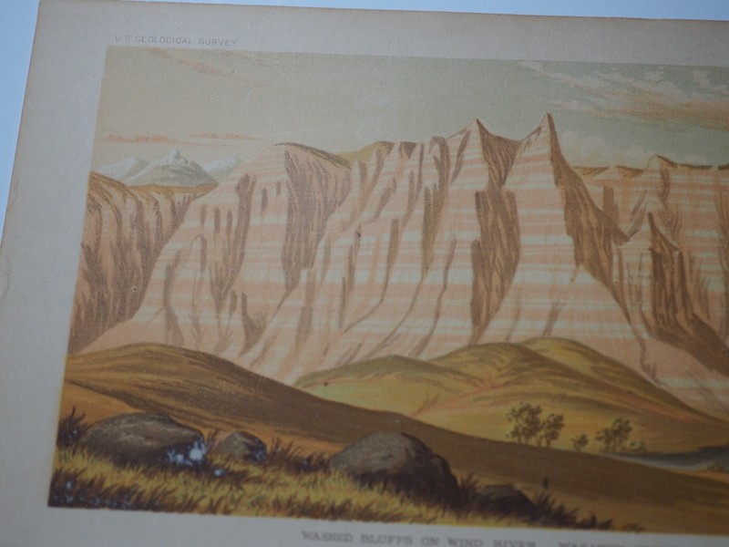 Vintage Print "Washed Bluffs on Wind River Wasatch Group" gallery
