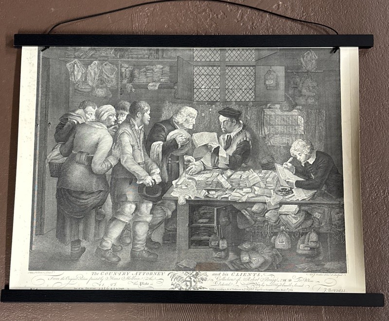 Unframed Print The Country Attorney And His Clients By Hans Holbein 22″ x 18″