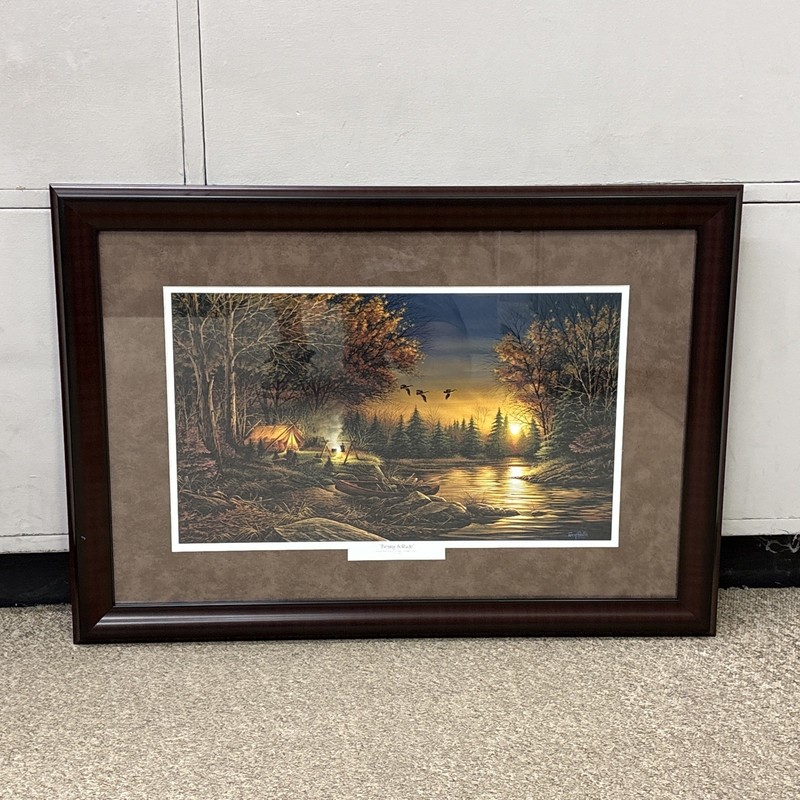 TERRY REDLIN CUSTOM FRAMED / Matted Evening Solitude B83