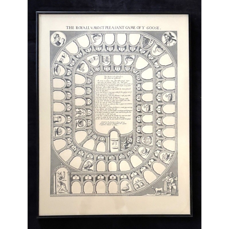 Framed ROYALL & MOST PLEASANT GAME OF Y GOOSE