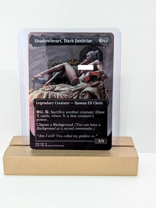 Shadowheart, Dark Justiciar Custom Foil Sticker on bulk MTG BG3 D&D Commander 18