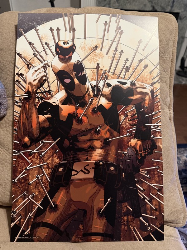 Autographed Jason Pearson Deadpool art print 11″ x 17″