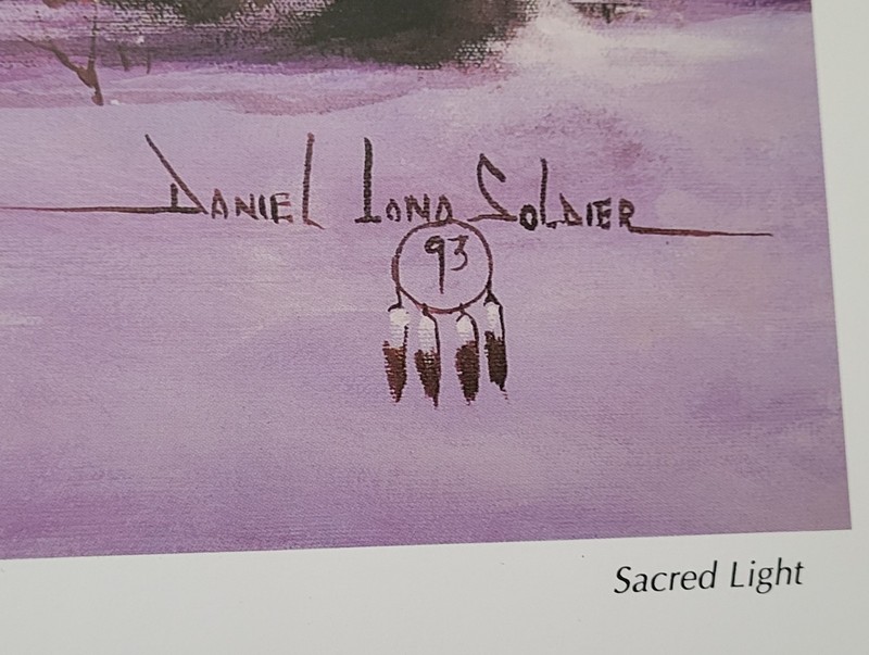 Daniel Long Soldier Artist "Sacred Light" Oglala Lakota Sioux 23"x18" Print 1994 gallery