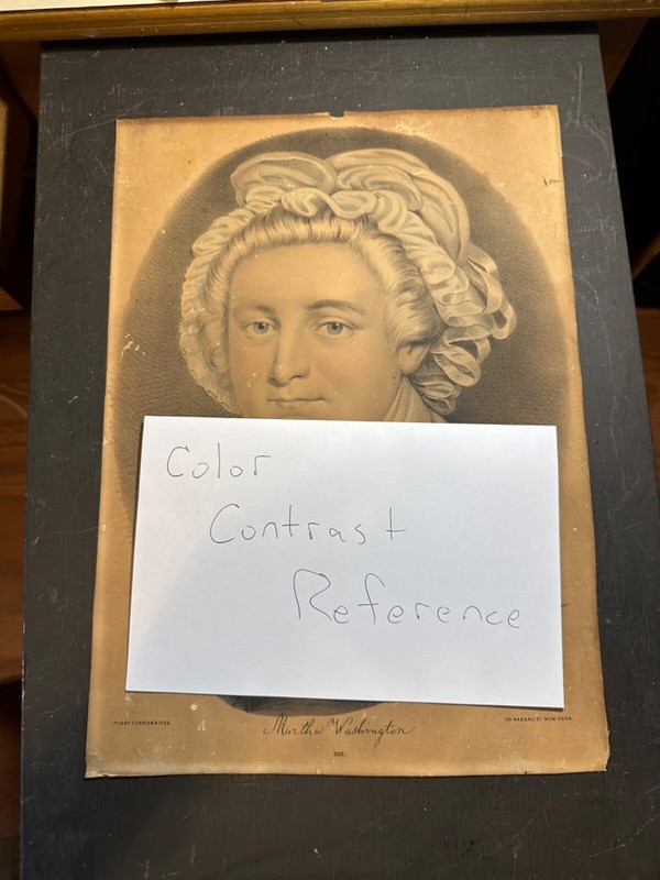COURRIER AND IVES antique y#832 Martha Washington 10x14 print picture gallery