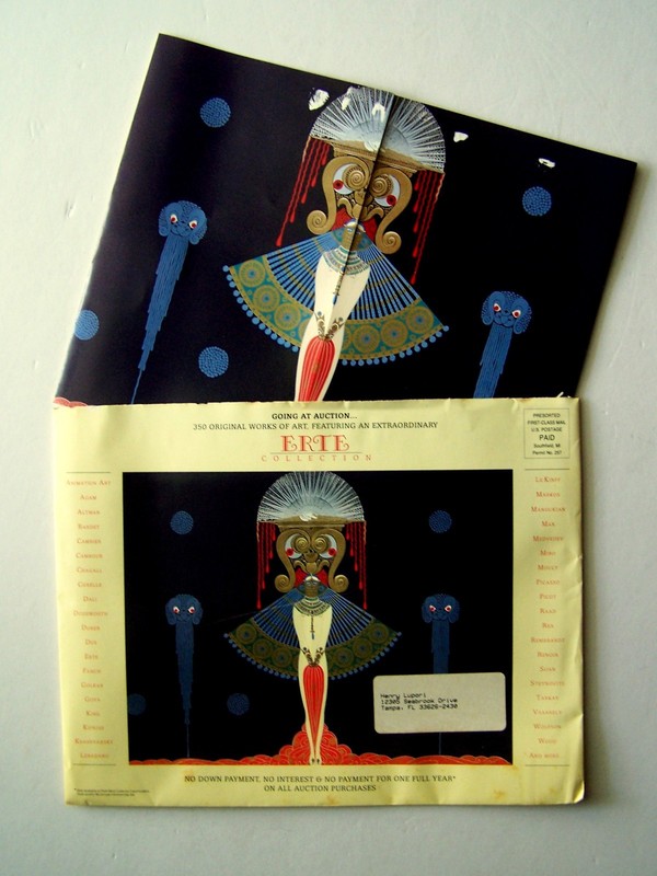 RARE – ERTE- 1996 – INVITATION CARD – «SALOME» Art Print – SEE DEATILS