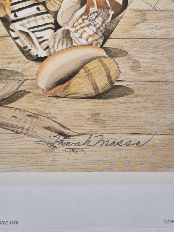 Vintage Frank Massa Beach Still Life Print Signed gallery