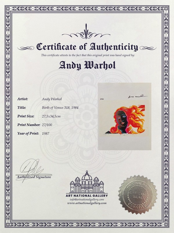 Andy Warhol Hand-Signed Original Print With COA & +$3,500 USD Appraisal Included gallery