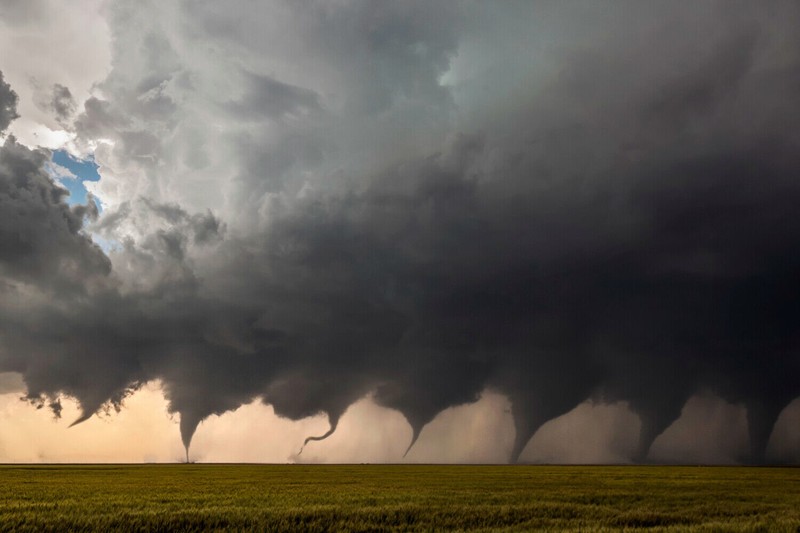 Composite Image Photomontage Tornado Formation Tornadoes Storm Photo Art Print