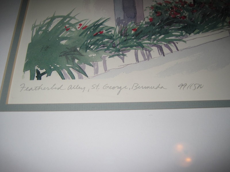 R.E. Kennedy "Feathered Alley, St George Bermuda" LE 99/500 27x33" Art Print gallery
