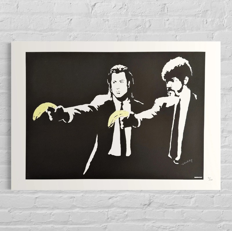 Banksy Pulp Fiction Lithograph on Arches 300gsm 16.5x23in (42x59 cm)