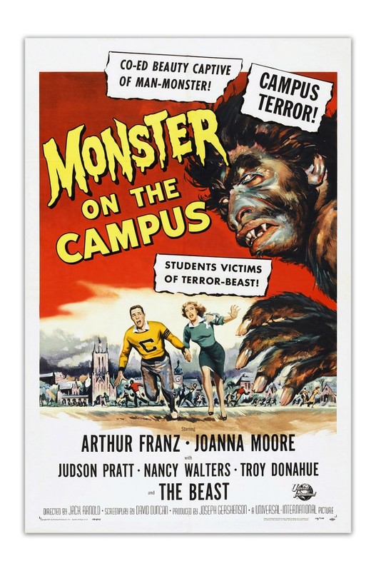 Monster on the Campus – Movie Poster Vintage 1950s Horror Wall Art Decor Print