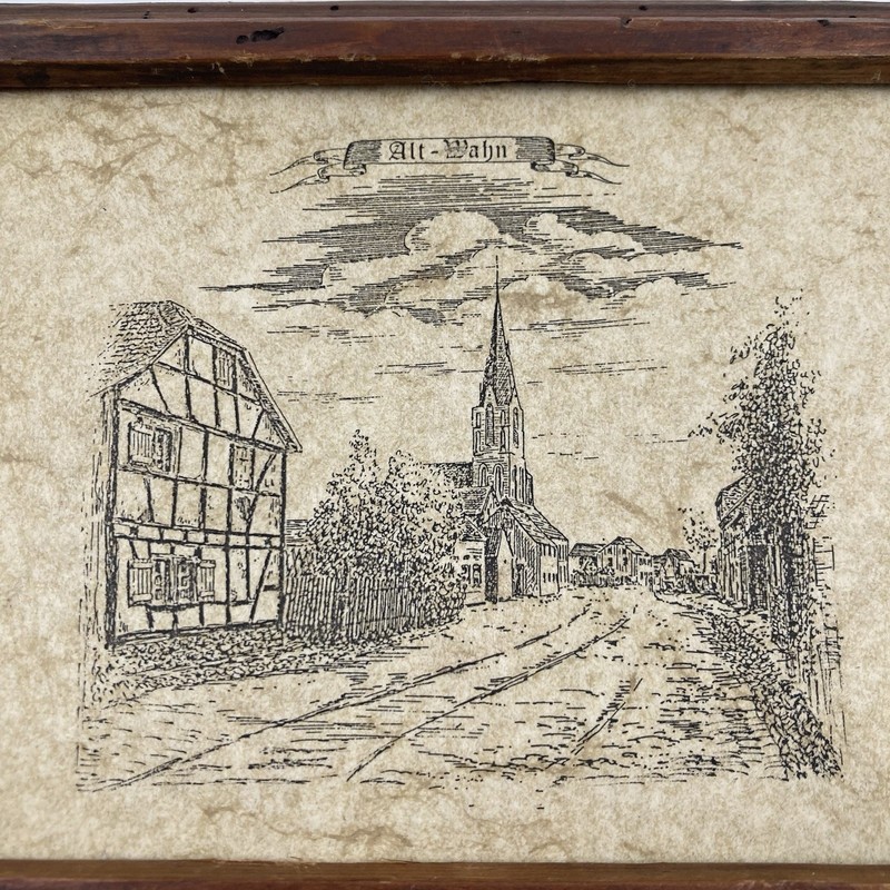 Alt-Wahn Germany Church Scene Vintage Framed Print 13x17cm Rustic Wood Frame gallery