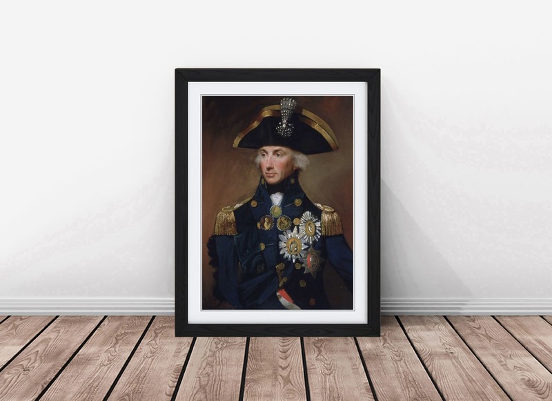 Nelson Admiral Horatio Portrait Print, Classic Naval History Wall Art