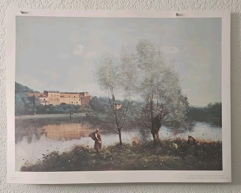 1955 Reprint in Japan of Ville D’Avray by Jean-Baptiste-Camille Corot – READ
