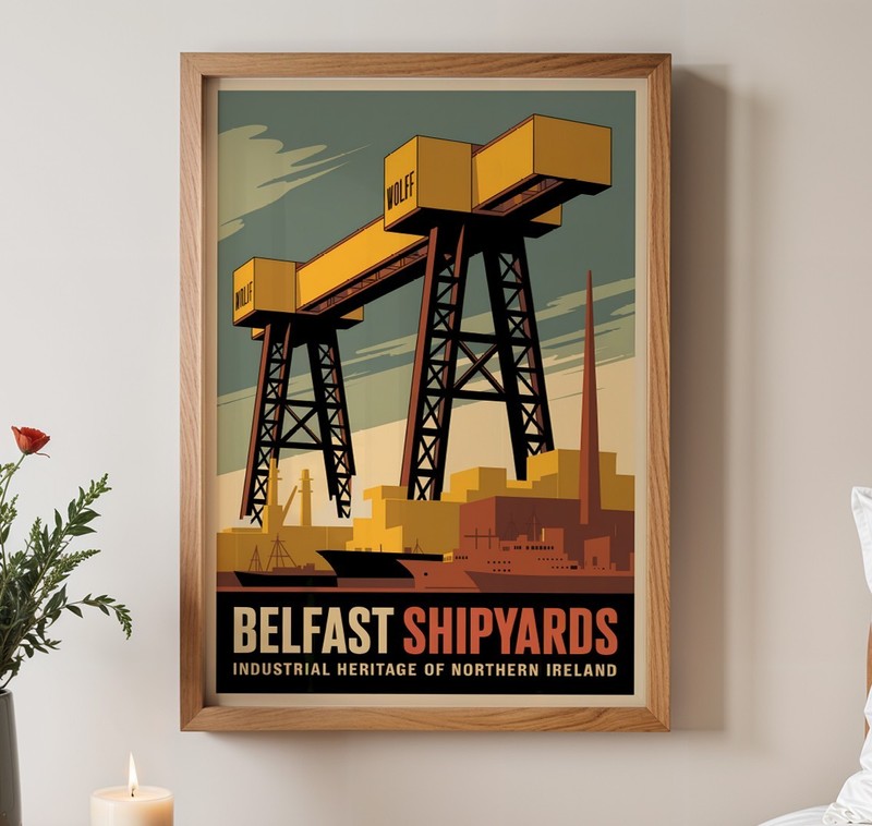 Visit Ireland vintage travel poster prints | Dublin, Cork, Belfast etc