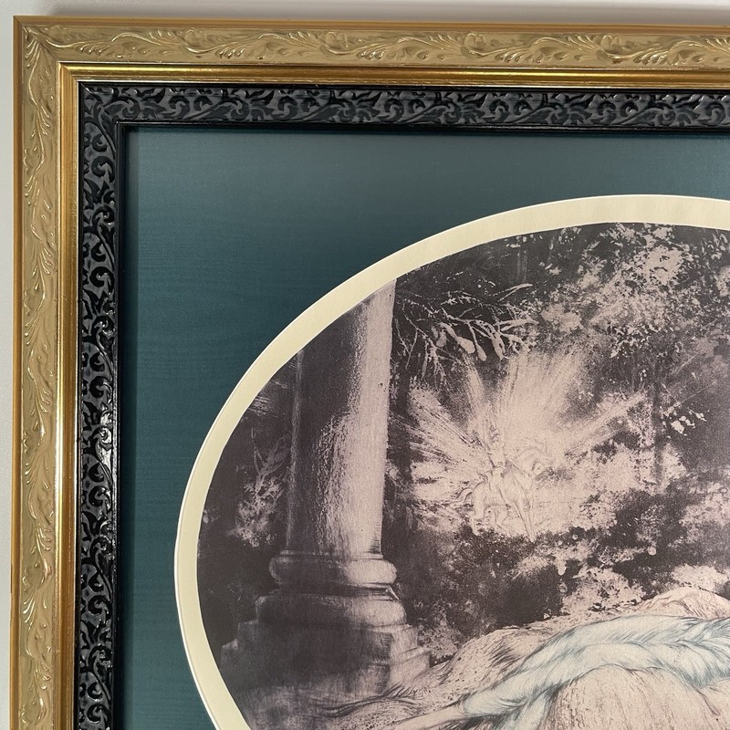 Louis Icart “Sleeping Beauty” Custom Framed/Matted 24x21 Art Deco gallery
