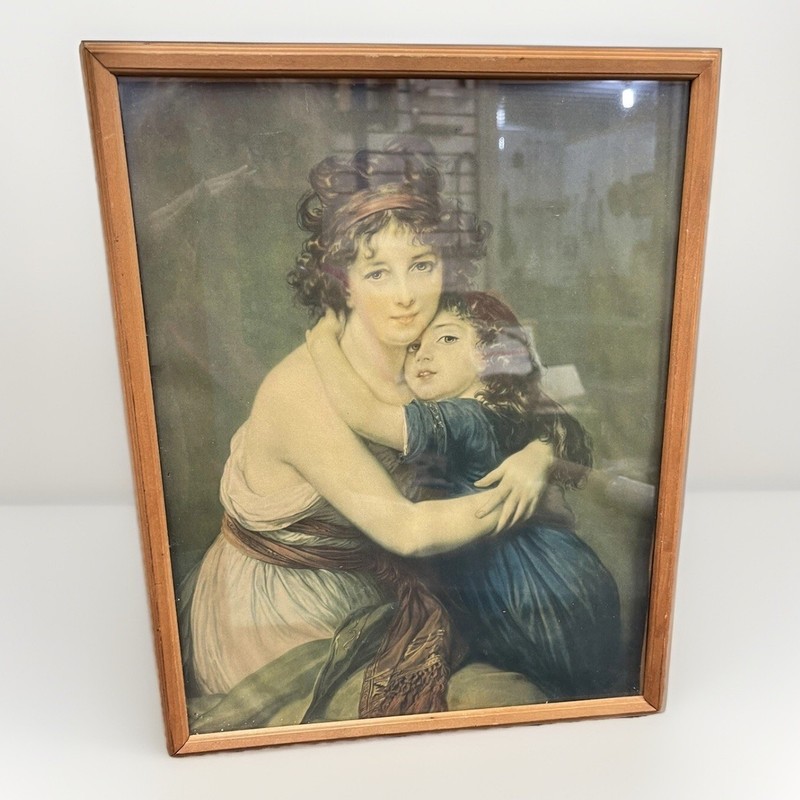 Vintage Print Madame Vigee-Lebrun and her Daughter, Jeanne-Lucie-Louise 11”x14”