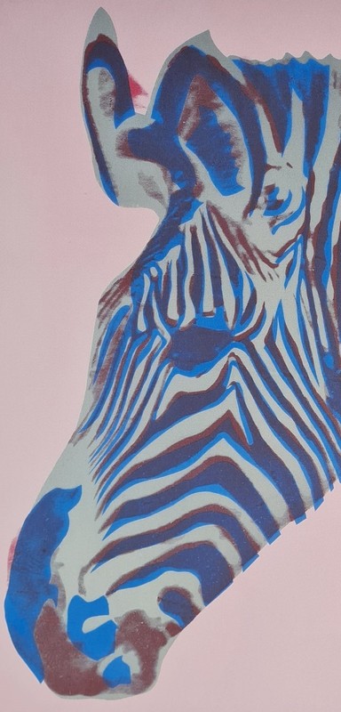 Andy Warhol * Zebra * 57 X 38 Cm * Signed Lithograph * Limited # 41/100 gallery