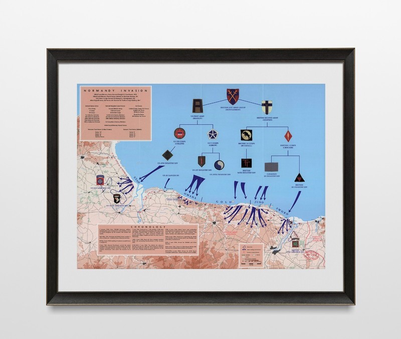1944 War Map D-Day 6th of June Normandy Military WWII History Wall Poster Dday gallery