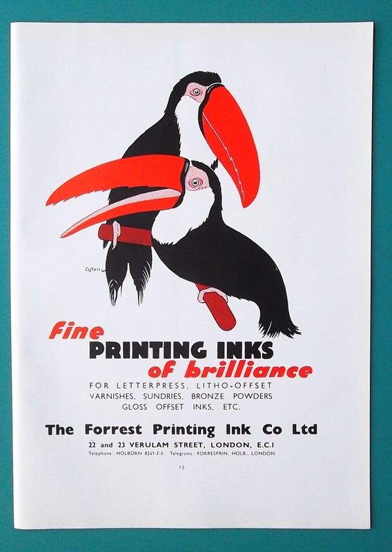 1939 Advertisement for FORREST PRINTING INK CO for Letterpress & Litho-Offset