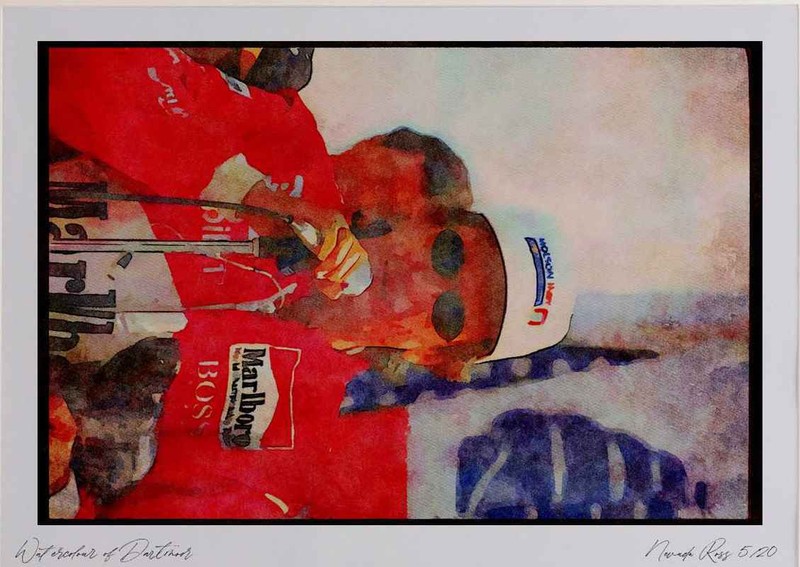 Car Racing 325029 Emerson Fittipaldi, Toronto Indy Watercolour Picture Ltd Ed A