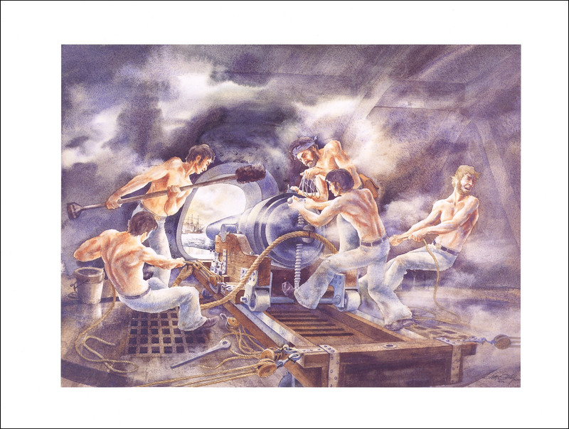 2000 Vintage Print Forward Gun Iron Clad Ram C.C.S. Tennessee Watercolor Image