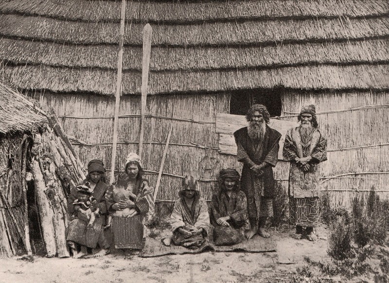 Ainu Aborigines - 1902 Japanese Aborigines Photogravure #4
