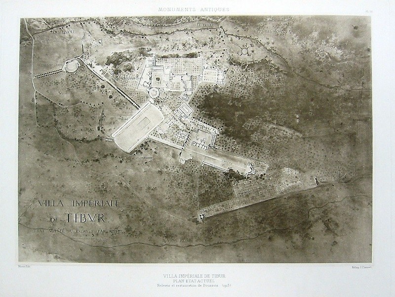 35 ~ Rome EMPEROR HADRIAN’S VILLA TIVOLI ~ D’ESPOUY Architecture Art Print RARE!