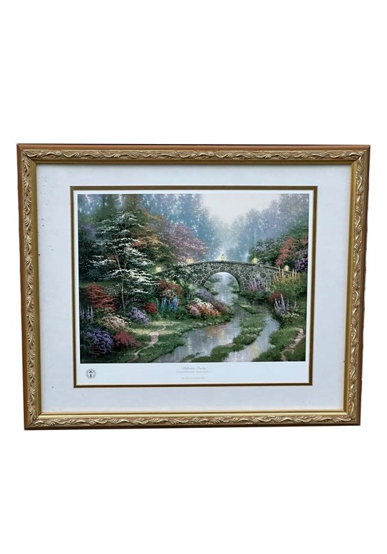 Thomas Kinkade Lithograph on Paper «Stillwater Bridge: Sweetheart Gardens I» – H