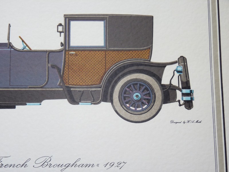 Lincoln French Brougham 1927 Hans A Muth rare vintage lithographie schuler 1969 gallery