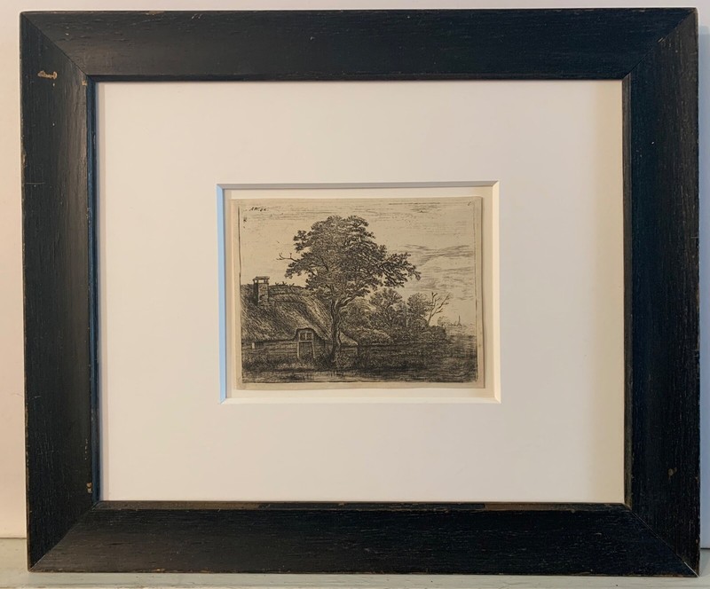Listed 17th Century Artist Jan Ruyscher Original Etching